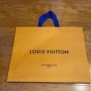 Orange and Blue Louis Vuitton Medium Size Shopping Gift Bag